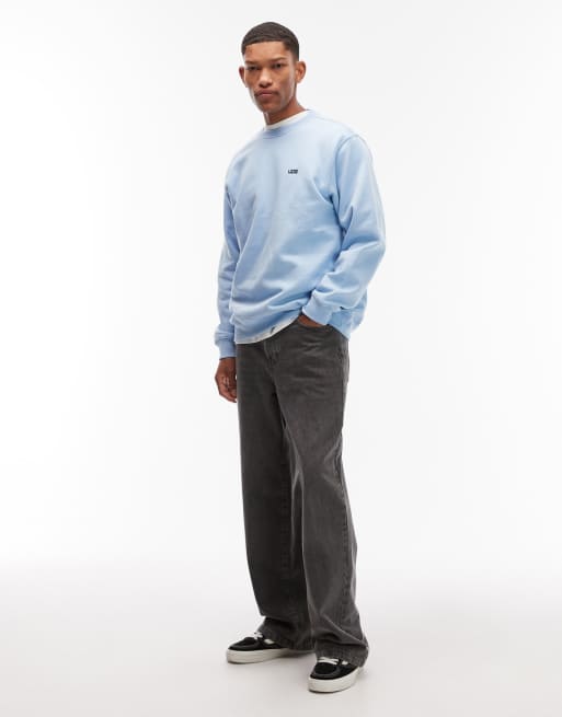 Vans – Loose Fit Sweatshirt in Hellblau mit Logo auf der linken Brust, 2 von 5