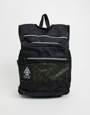 Vans low-pro backpack in black camo