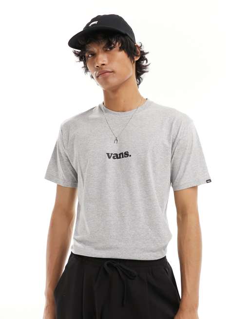 Vans - Lowercase - T-shirt met logo in grijs