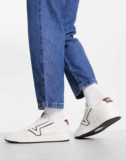 Vans bordeau lacet blanc sales