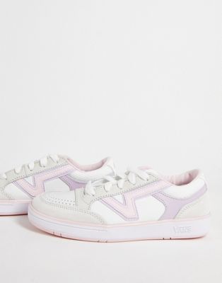 Vans Lowland CC trainers in white/pink