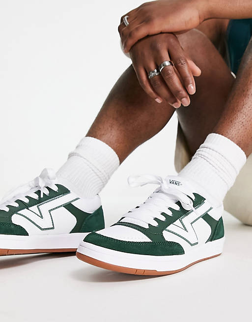 Vans Lowland CC Varsity sneakers in green and white | ASOS