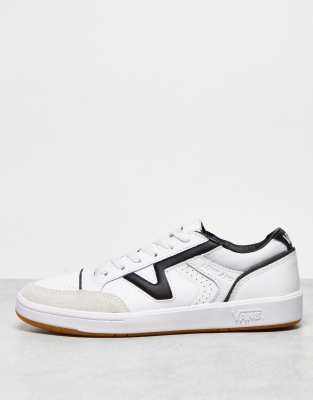  Lowland jmpr trainers in court true white and black with gum sole