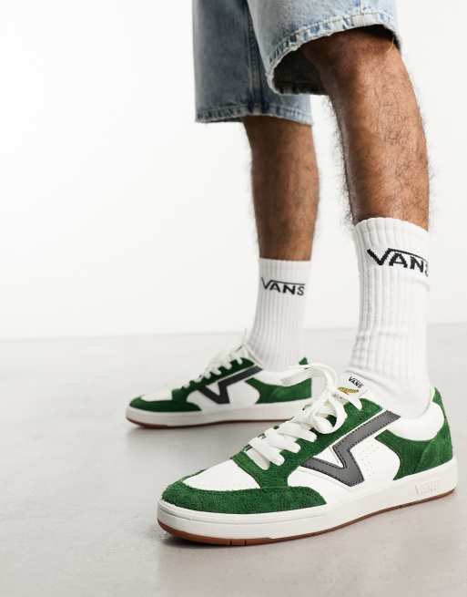 Vans – Lowland – Kamouflagegröna sneakers