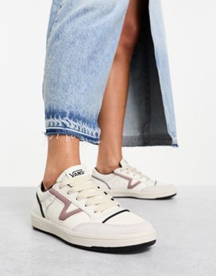 Vans Lowland leather trainers in off white and maroon - ASOS Price Checker