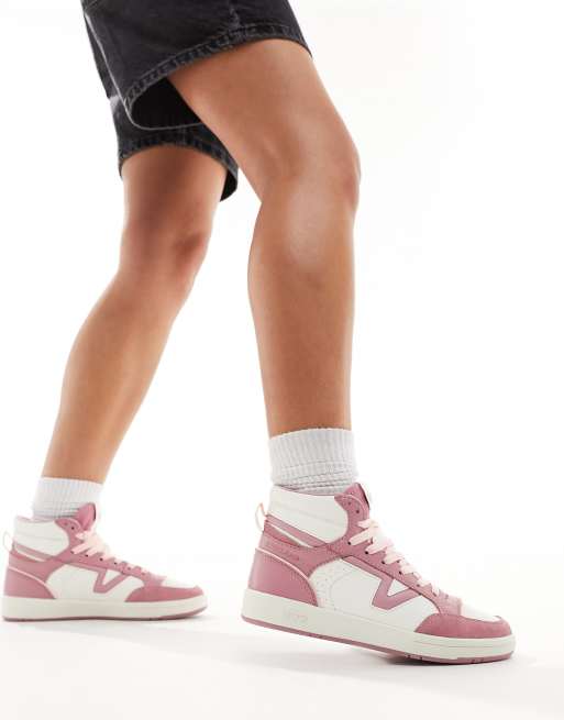 Vans Lowland Mid CC JMP sneakers in pink and cream