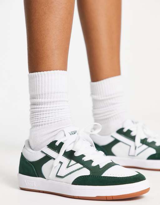 Vans - Lowland - Sneakers in donkergroen en wit
