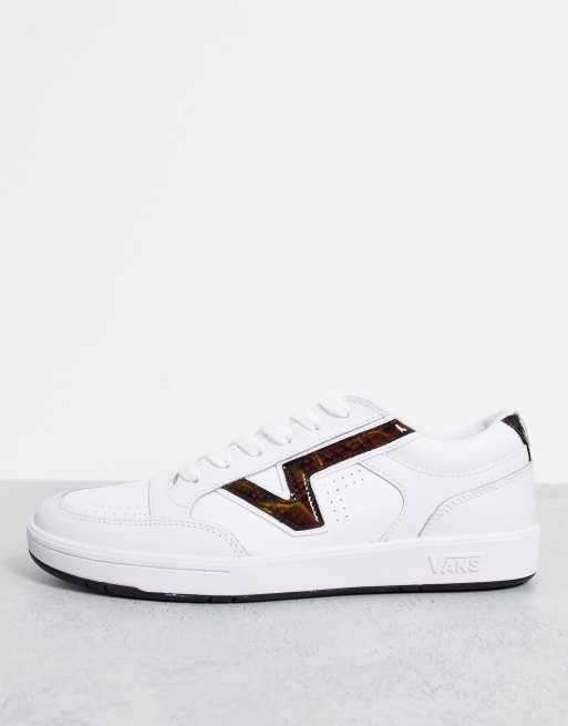 Vans Lowland sneakers in white and red 