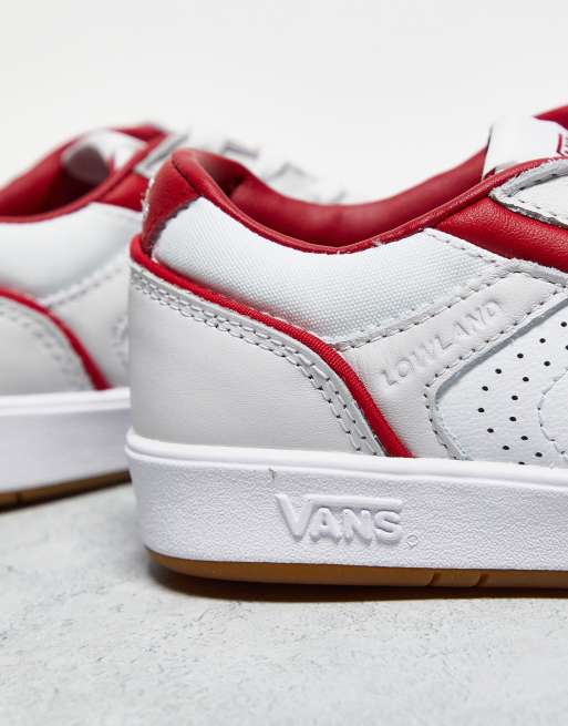 Vans shoes clearance white and red