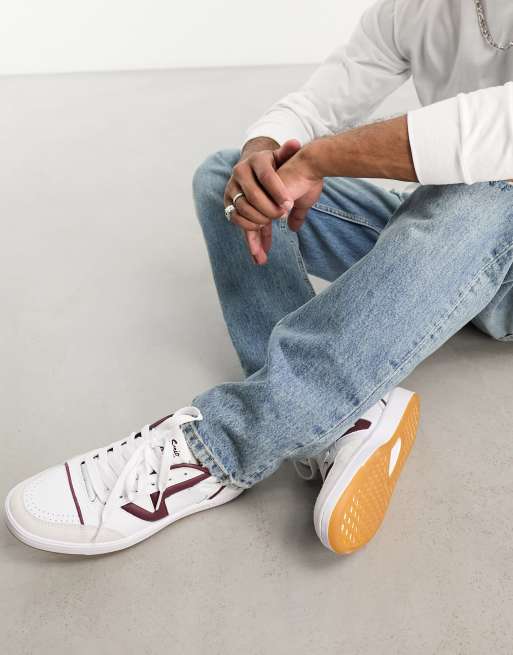 Grey vans with outlet red stripe