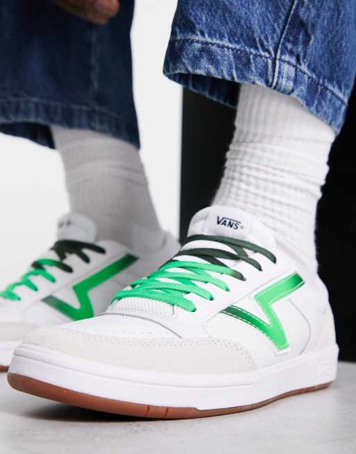 Green on sale stripe vans