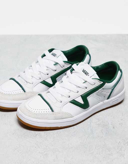 Vans - Lowland - Sneakers in wit en groen met rubberen zool