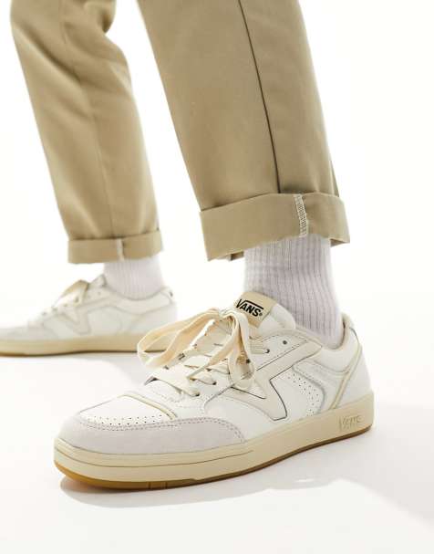 Vans Lowland trainers in off white and tan - view 1