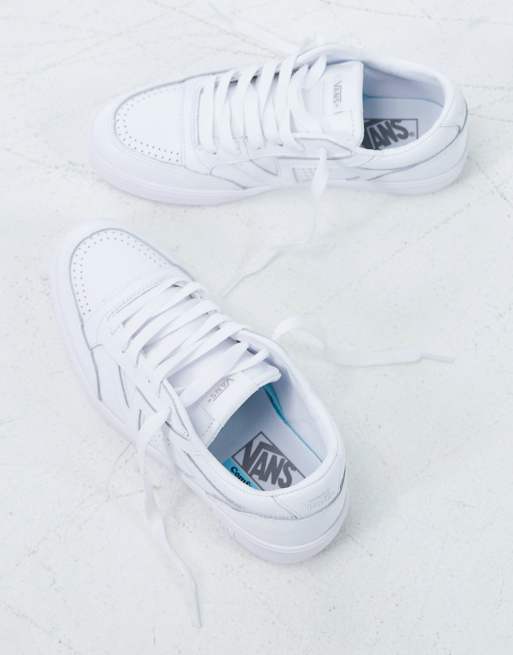 Vans triple hotsell white leather