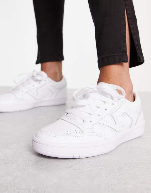 Vans Lowland trainers in white leather | ASOS