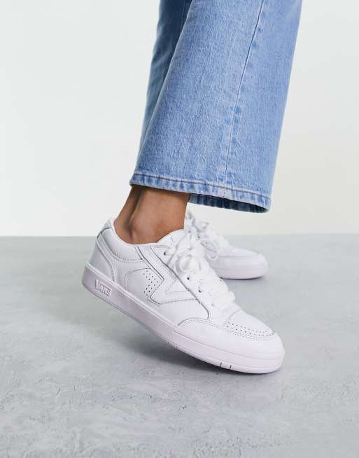 Vans court leather on sale white