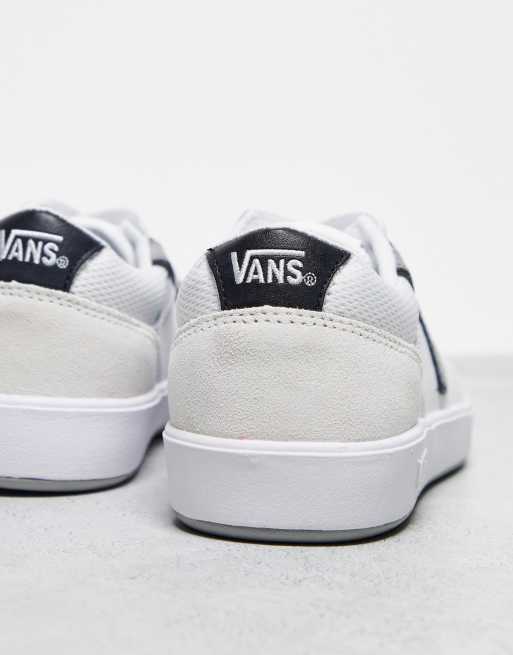 Vans black sole white on sale stripe