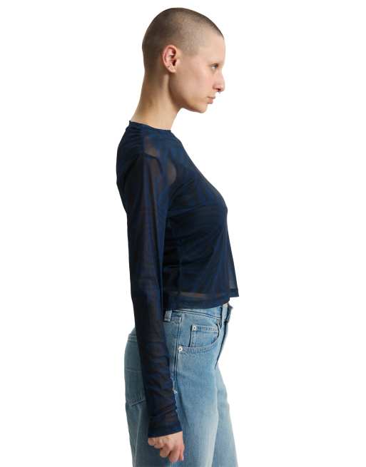 Vans Ludlow mesh long sleeve top in multi, 3 of 3