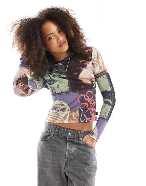 Vans - Ludlow - Top manches longues en tulle - Multicolore - view 1