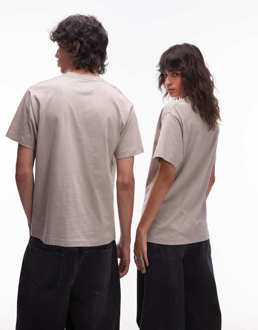 Vans - Lysebrun T-shirt med logo på venstre bryst i regular fit, 2 af 4