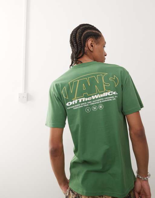 Vans Major Type T-shirt imprimé au dos Vert ASOS