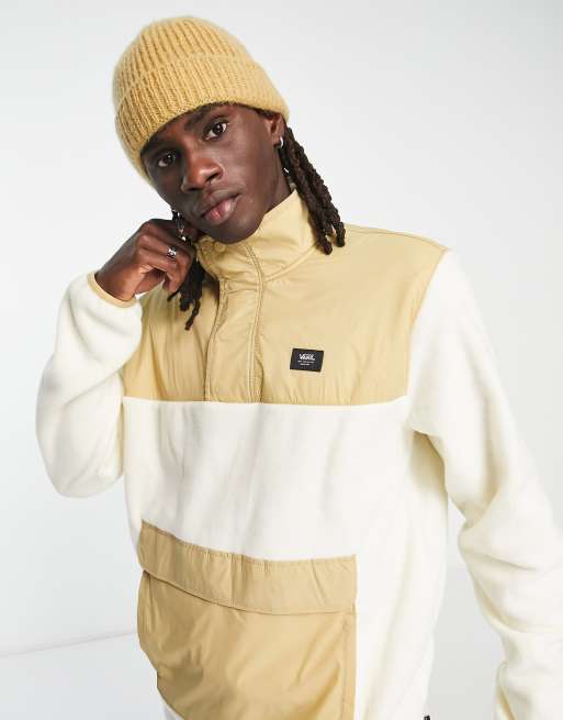 Vans Mammoth fleece in white/beige ASOS