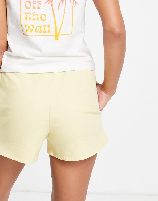 Vans shorts on sale womens yellow