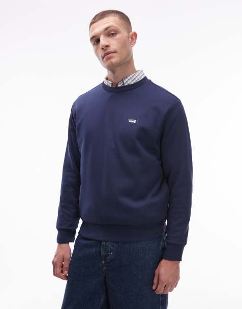 Vans - Marineblå sweatshirt med logo på venstre bryst i regular fit - view 1