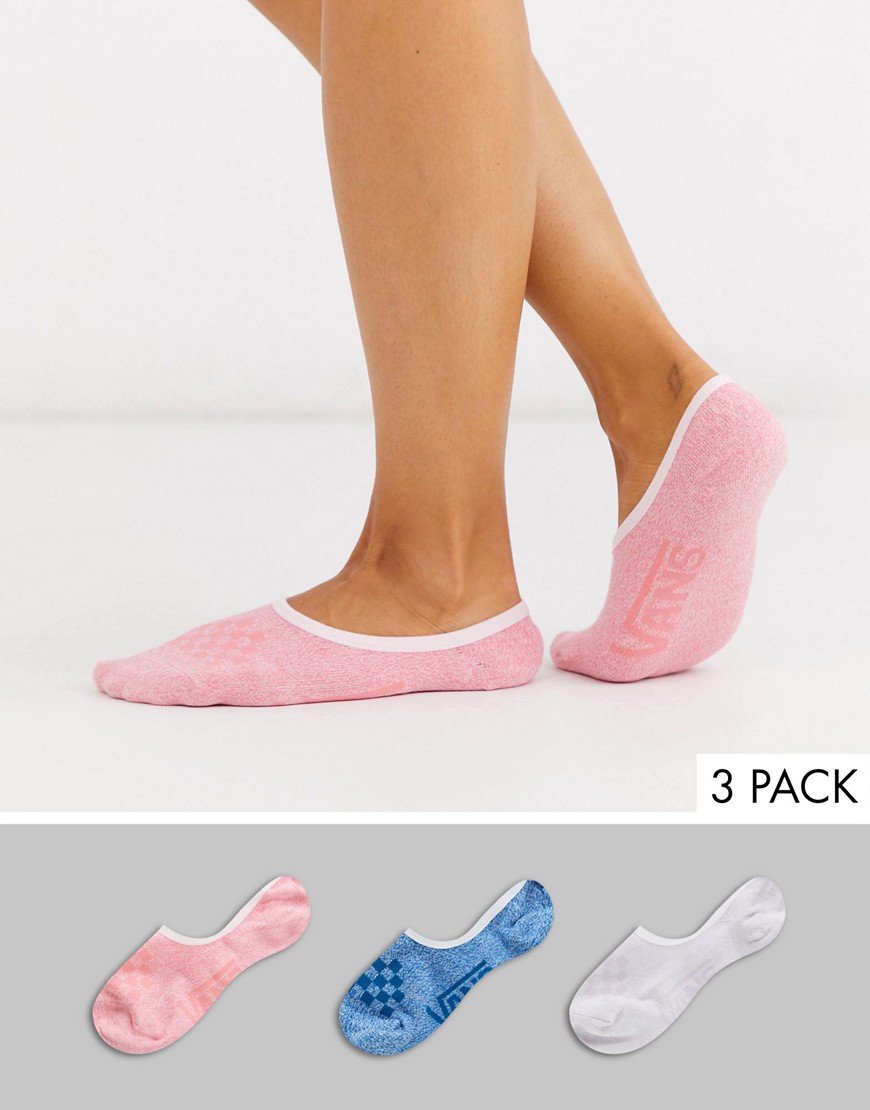 Vans - Marled Canoodle - Confezione da 3 calzini basic da donna in colori accesi multi-Multicolore