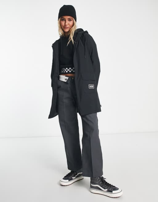 Vans Marley anorak jacket in black | ASOS