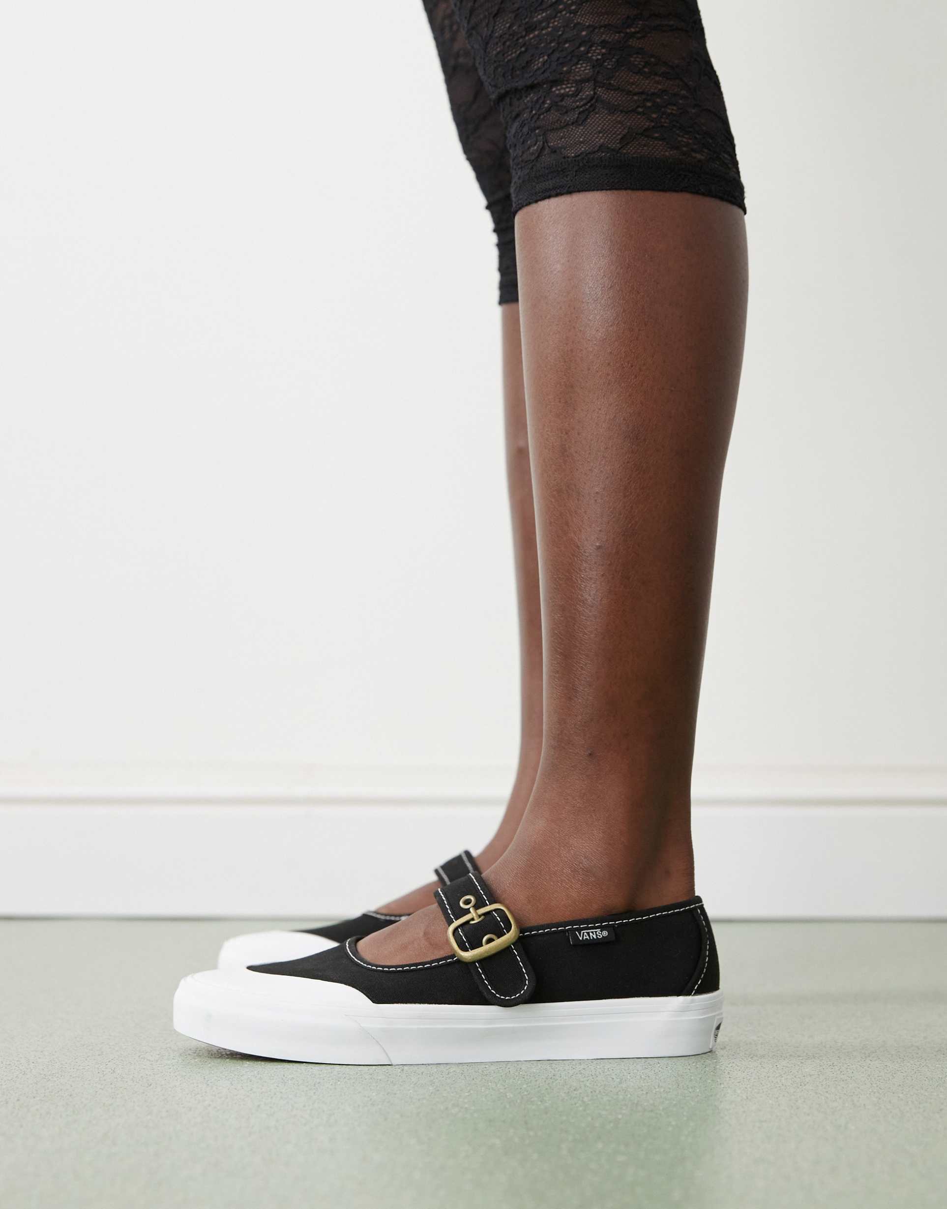 vans mary jane canvas sneakers in black