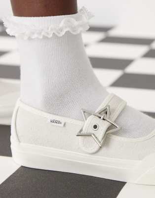 Vans Mary Jane Canvas Sneakers In White