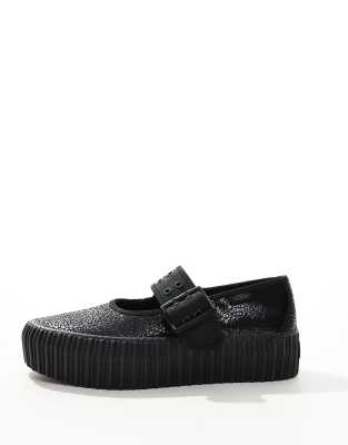 Vans Mary Jane Creeper Shoe With Snake Print Detail