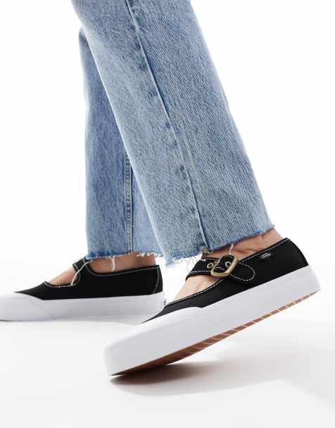 Vans – Mary-Jane-Schuhe in Schwarz und Weiß - view 1