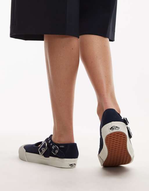 Vans Mary Janes with buckle detail straps in black, 4 of 5