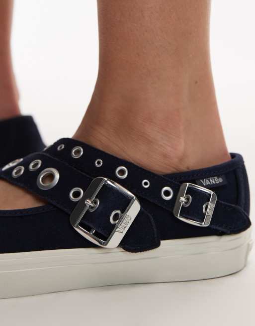 Vans Mary Janes with buckle detail straps in black, 5 of 5