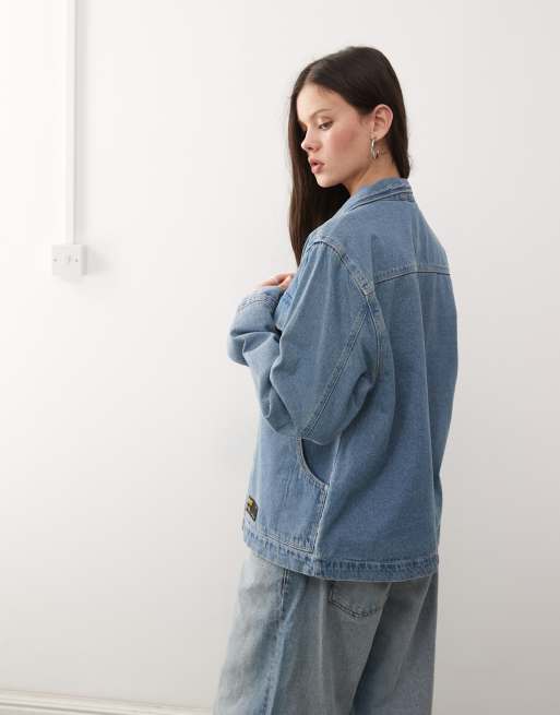 Vans mcavoy denim station jacket in washed blue