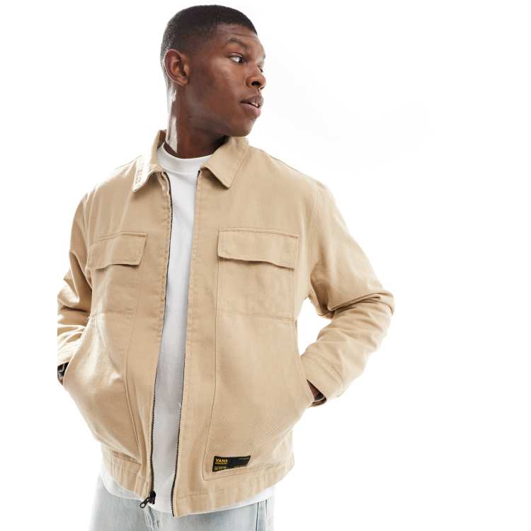 Vans Mcavoy zip station jacket in incense | ASOS
