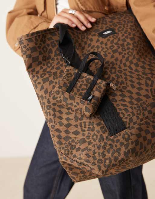 Vans micro pergs dachshund print tote bag in brown and black ASOS