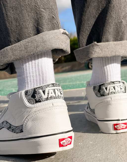 Vans Mid Skool 37 Baskets de sport motif cachemire Blanc