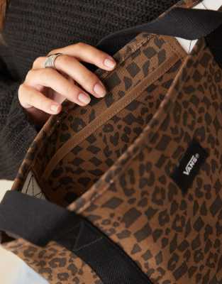 Vans midi pergs dachshund print tote bag in brown and black ASOS