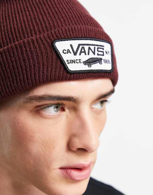 Maroon vans beanie sale