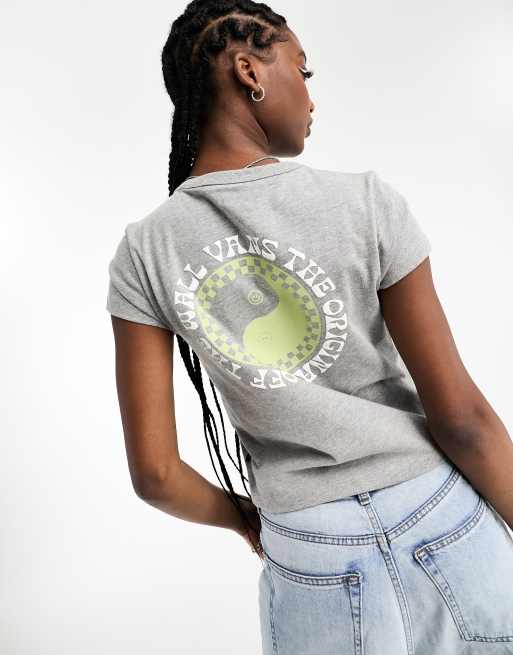 Vans - Mini T-shirt met yin yang-print op de achterkant in grijs