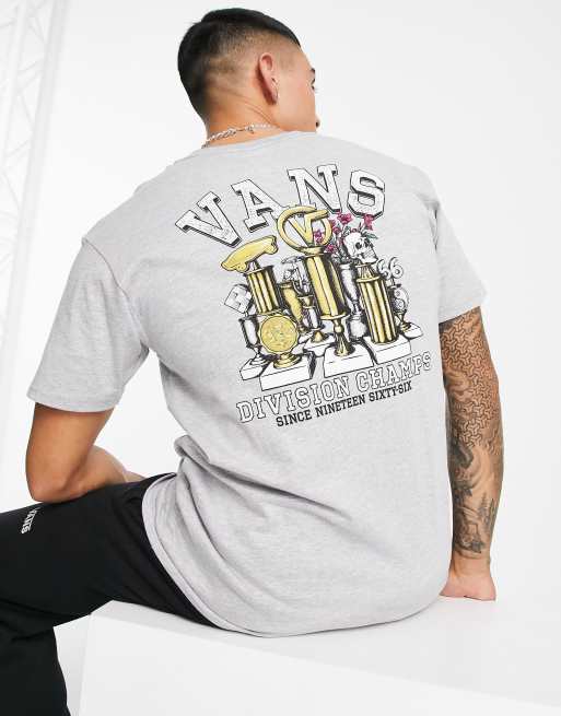 Vans MN back print t-shirt in light grey 