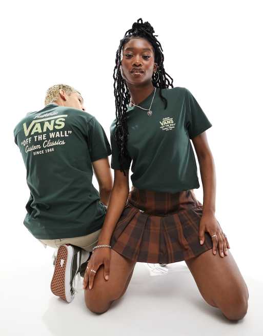 Green plaid 2025 skirt vans