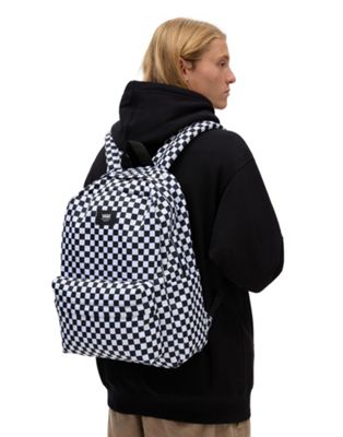 Vans Mn old skool h2o check backpack in black and white - ASOS Price Checker