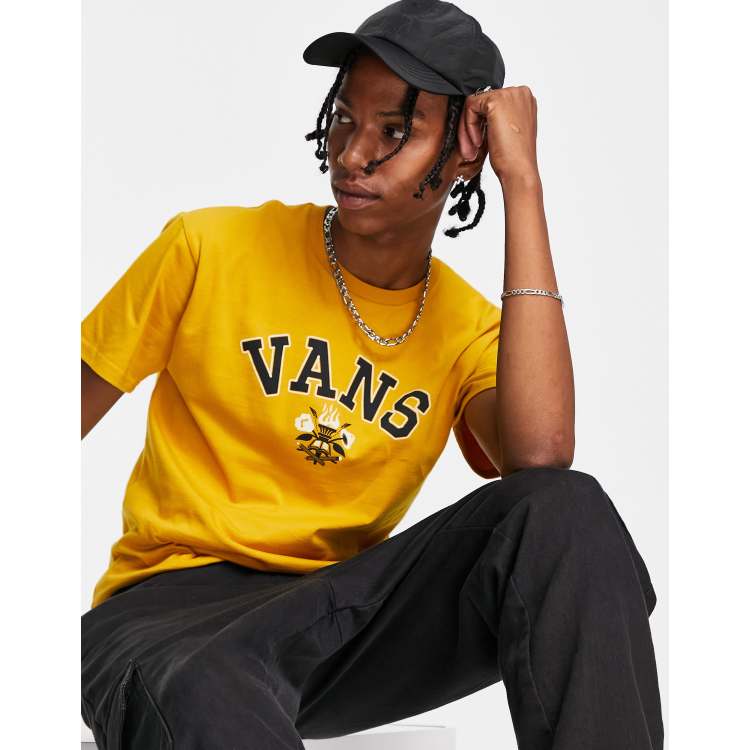 Mens yellow cheap vans shirt