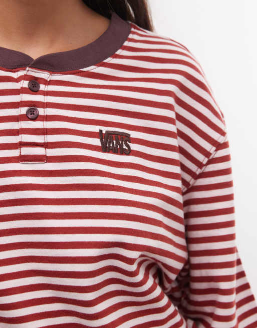 Vans Molly chemise pull à patte de boutonnage en rose moyen, 3 de 4