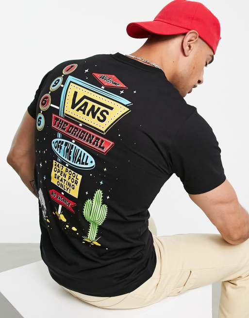 Vans - Motel 1966 - T-shirt met print op de achterkant in zwart