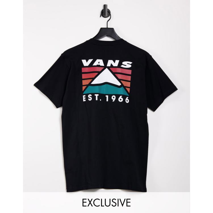 Vans Mountain back print t-shirt in black Exclusive at ASOS